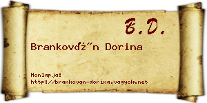 Brankován Dorina névjegykártya